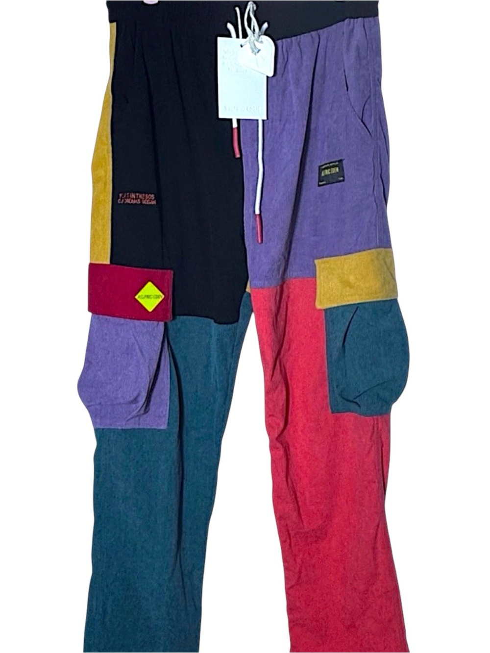 NWT Aelfric Eden Patchwork Cargo Joggers Unisex Medium Corduroy Y2K Streetwear 🛹 - Picture 7 of 11